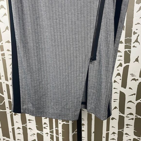 Worthington Light Grey Herringbone Stretch Jersey Knit Pencil Skirt NEW sz 12 - Picture 4 of 8